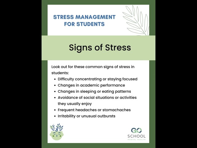 Stress Management for Students