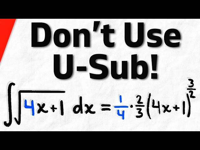Don't Use u-Substitution for These Integrals | Calculus 1 Exercises