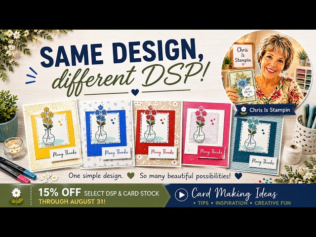 5 Cards, ONE Design! See What Happens When You Change the DSP | Stampin’ Up! Card Making