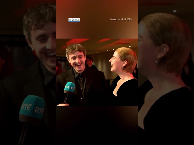 Moment Paul Mescal realises he is live on RTÉ’s Six One News