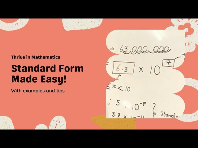 Standard Form | Thrive in Mathematics (Full Lesson for Secondary School Students)