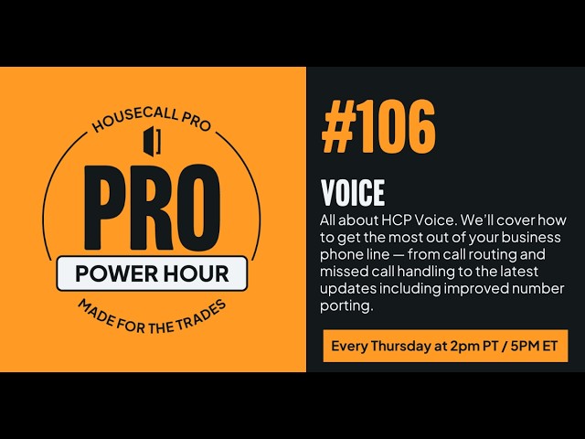 Pro Power Hour: HCP Voice Add-on