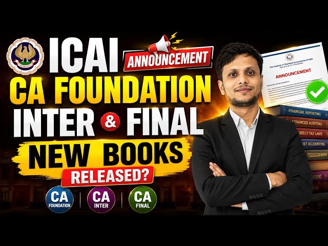 ICAI ANNOUNCEMENT 📣 | ICAI Has Released New Books 📚 For Upcoming Exams