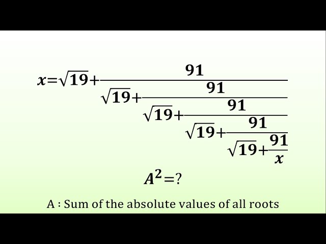 Amazing Algebra Problem from AIME | Can You Solve It?