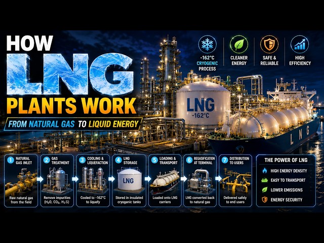 How LNG Plants Work | Complete LNG Process Explained in 3D 🧊⛽