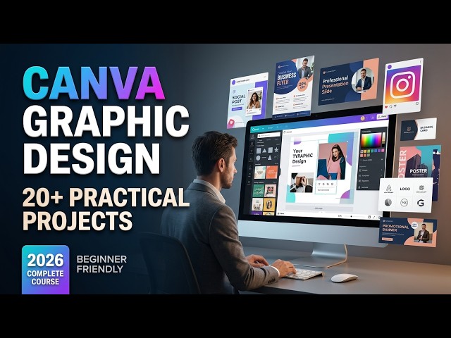 Canva Graphic Design 2026 | 20+ Practical Projects for Complete Beginners