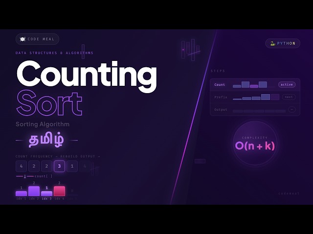 Counting Sort - Sorting Algorithm - Python - Data Structures & Algorithms - Tamil