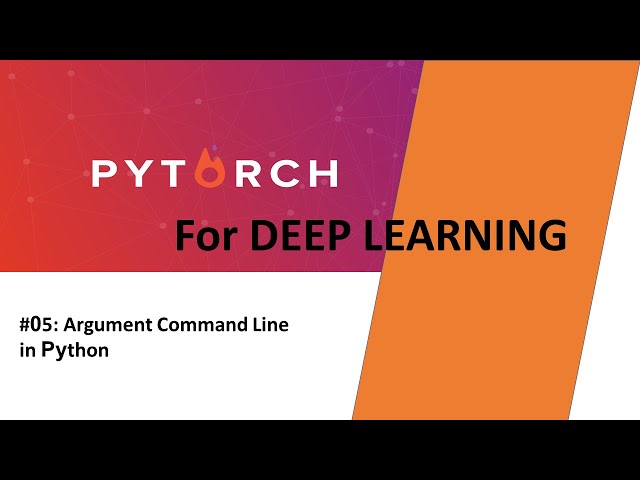 PYTORCH | ARGUMENT COMMAND LINE IN PYTHON