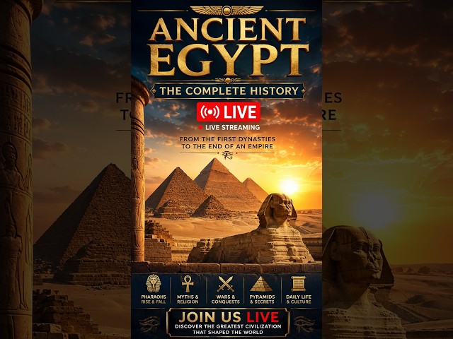 🏺 ANCIENT EGYPT: The Complete History | Pharaohs, Pyramids, Gods & Secrets | LIVE