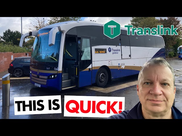 Translink Goldliner X212.  The FASTEST way from Derry, Londonderry to Belfast.