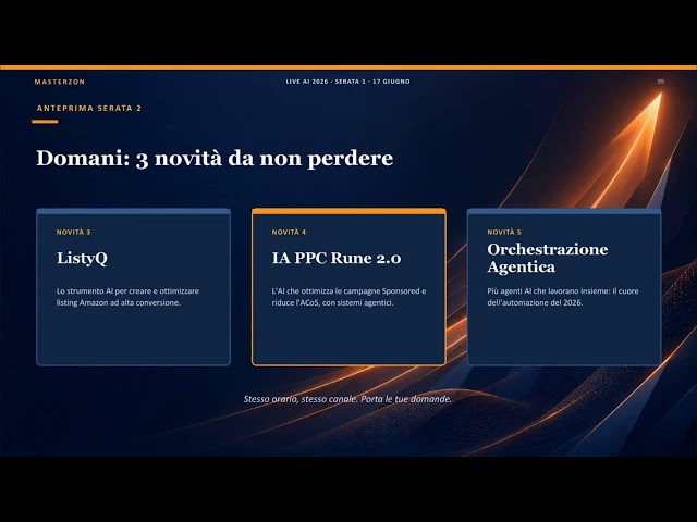 AI + Amazon 2026: Agenti AI, Nuovi Modelli e le 8 Novità Masterzon 🔴 LIVE Giorno 1