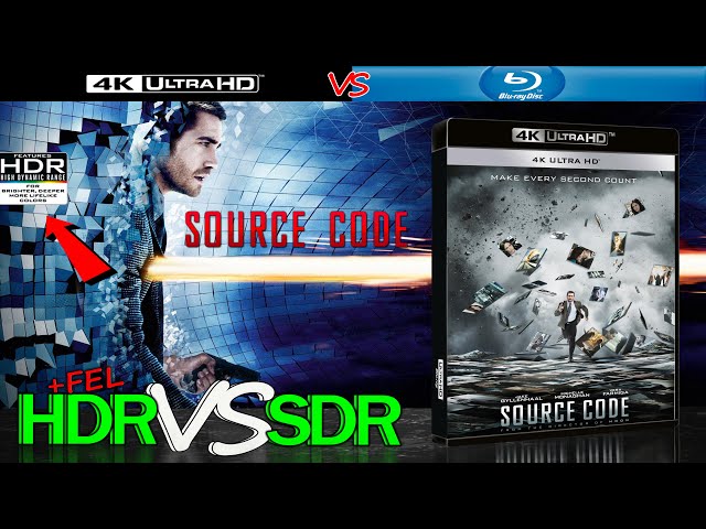 Source Code 2011 HDR ANALYSIS 4K Blu Ray vs 1080p BD SDR 100nits #TRUE_DIFFERENCE #WATCH_IN_HDR