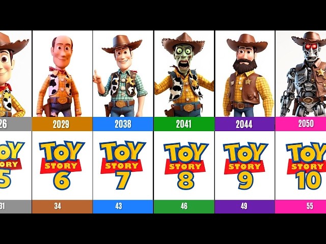 Woody's Evolution & Age Timeline ( 1995 – 2065 )