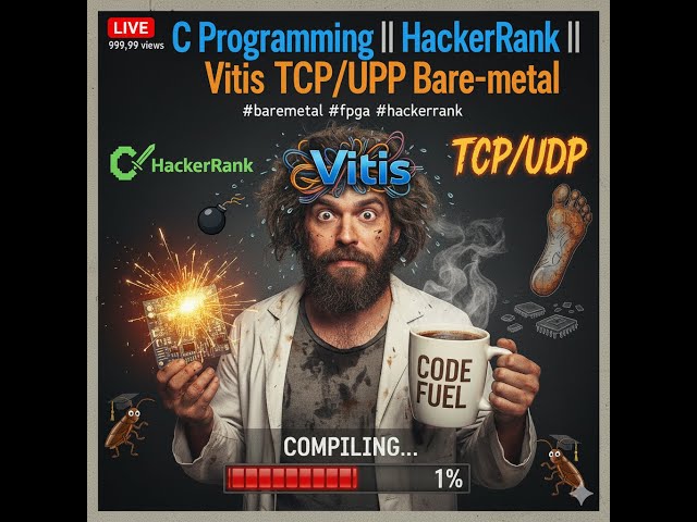 C Programming Day-03 || HackerRank || Vitis TCP/UDP Bare-metal #baremetal #fpga #hackerrank