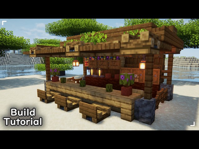 🌴 How to Build a Small Beach Bar 🍹 | Minecraft Tutorial