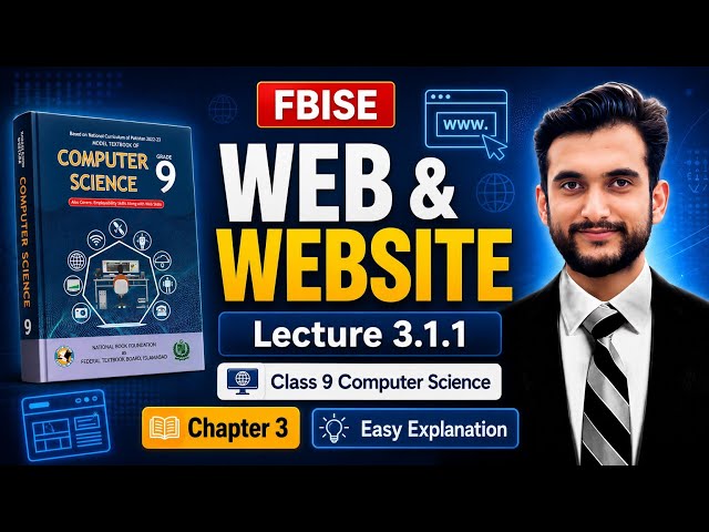 Class 9 Computer Science Chapter 3 | Lecture 3.1.1 Web and Website | FBISE