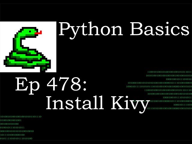 Python Basics Install Kivy Library