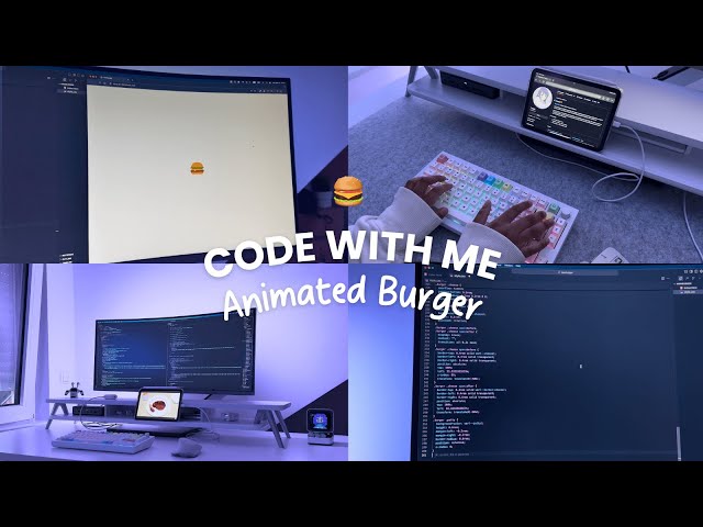 cozy coding night | building an burger because I'm hungry