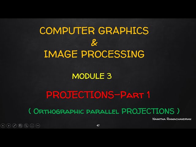 PROJECTION TRSNSFORMATIONS-PART1
