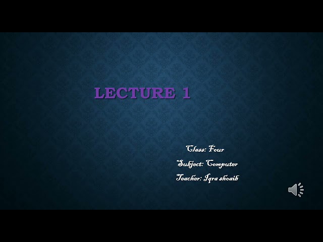 Class 4 || Computer || Lecture #1 || Allied School Al-Ahmed Campus,Shahbaz pur Road,Jalal pur Jattan