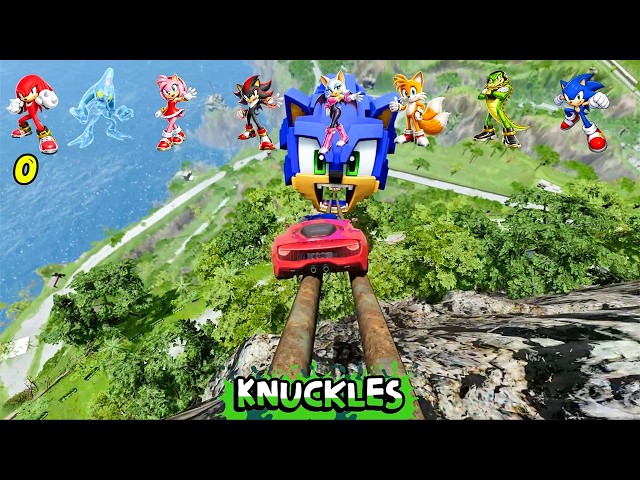🚀 Sonic and Pals Acceleration Test(Sonic Survival Challenge) - Survival Challenge - Beam.NG Drive