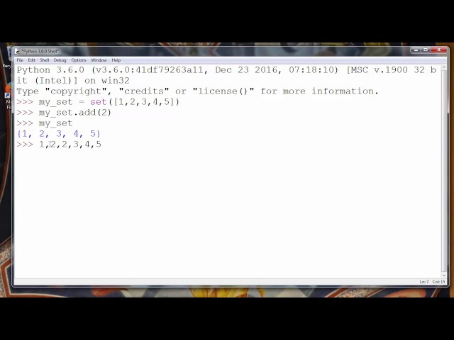 How to Add an Element to a Set in Python programming language