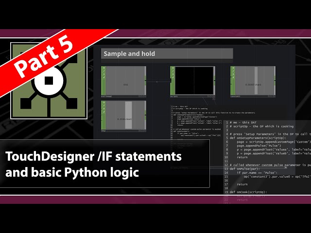 TouchDesigner - IF statements and basic Python (Script CHOP)