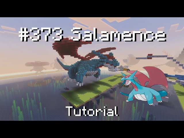 How to build a Pokémon salamence statue in Minecraft (Tutorial)