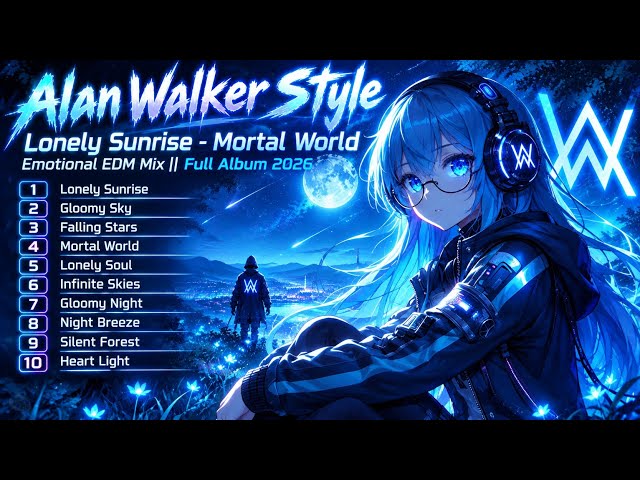🎧 LONELY SUNRISE - MORTAL WORLD ALAN WALKER STYLE || DARK & EMOTIONAL EDM MIX