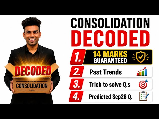 CA Inter Sep 26 Consolidation | Expected Questions + ICAI Trend + Solving Trick | Advanced Accounts