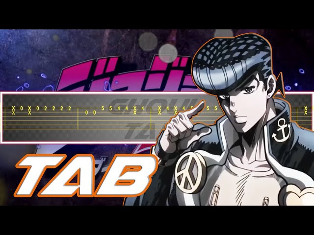 JoJo's Bizarre Adventure: Diamond is Unbreakable OP 2 Chase (Guitar Tab 譜 Tutorial)
