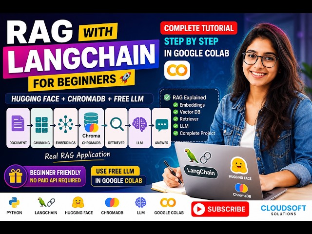 RAG with LangChain for Beginners 🚀 | Hugging Face + ChromaDB + Free LLM in Google Colab | Tutorial