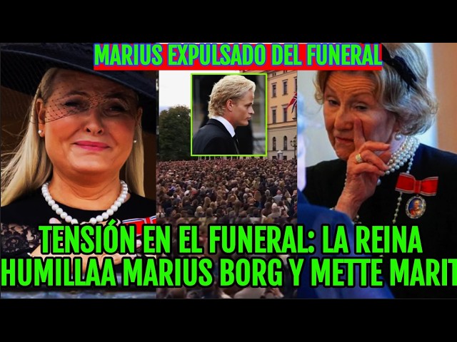 ¡SE HA LIADO! EN FUNERAL HARALD: METTE MARIT HUMILLADA POR REINA SONIA NORUEGA CONTRA MARIUS BORG