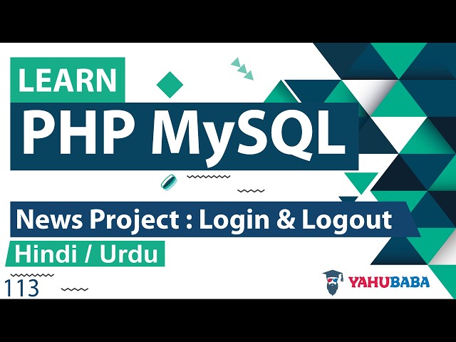 PHP News Project - Login & Logout Tutorial in Hindi / Urdu