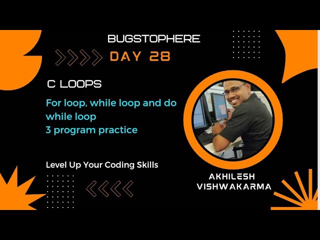 Day 28| C Loops|for, while and do while with simple example| By Akhilesh