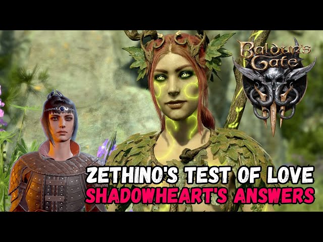SHADOWHEART'S Correct ANSWERS for Zethino's Test Of Love in Baldur's Gate 3! 🤔❓Patch 8 Gameplay