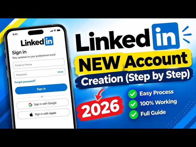 How to Create LinkedIn Account (Step-by-Step) 2026 | LinkedIn Profile Kaise Banaye 