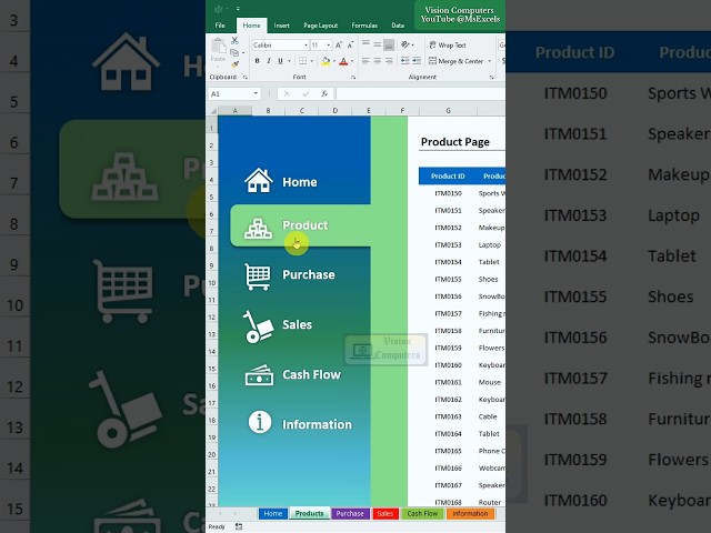 Excel Custom Navigation bar ! Side bar #Excel #exceltips #exceltricks #exceltutorials #spreadsheets