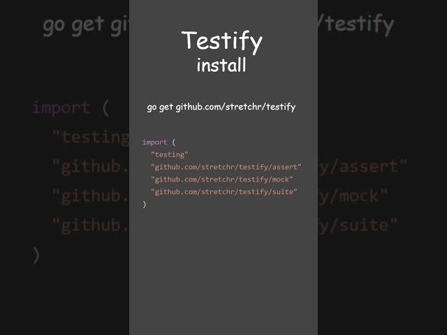Go Testify Library #shorts #golang #golangtutorial #testing #programming #backend  #coding