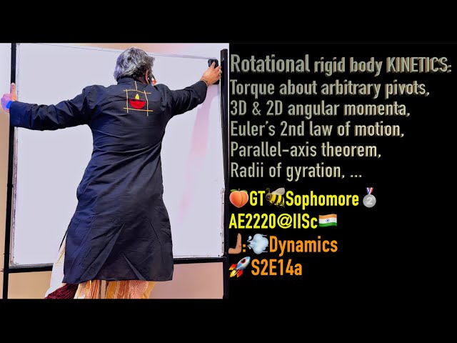 Confab#14a: Beauty in rotation: Rigid body dynamics:🍑GT🐝sophomore🥈AE2220🫸🏽:💨Dynamics🚀@IISc, 2024