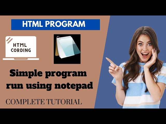 Learn Simple Program on HTML   how t use notepad