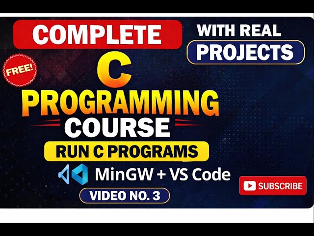 How to Download & Install MinGW with VS Code | Run C Programs Step by Step | C Programming Hindi