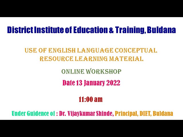 English Language Conceptual Resource Learning Material