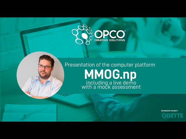 MMOG: Presentation of the assessment platform MMOG.np - Demonstration with a simulated evaluation