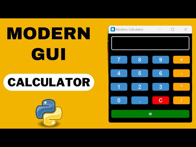 Build a Modern Python GUI Calculator | Step by Step Tutorial