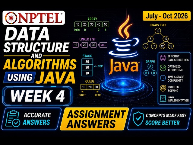 NPTEL Data Structure and Algorithms Using Java | Week 4 Assignment Answers 2026 | #dsa  #Java