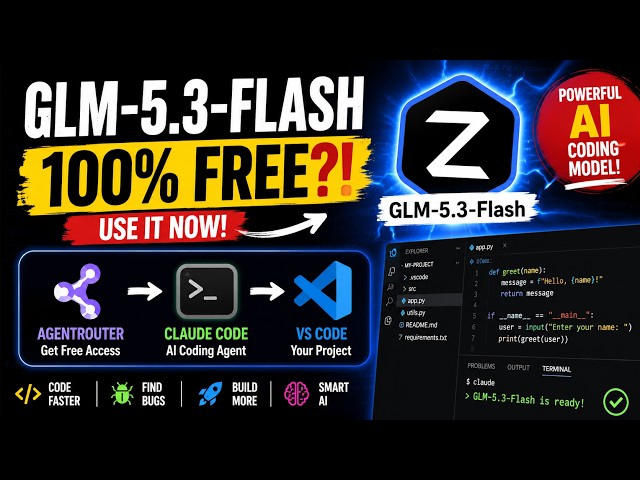 I Found a FREE AI Coding Model 😍 GLM-5.3-Flash + Claude Code