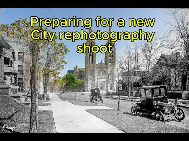Preparing for a rephotography shoot in a new town or city with images from Denver