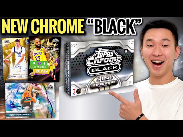 New Topps Chrome BLACK Basketball has ARRIVED (BOOM)! 😱🔥 2025-26 Chrome Black Hobby Box Case Review