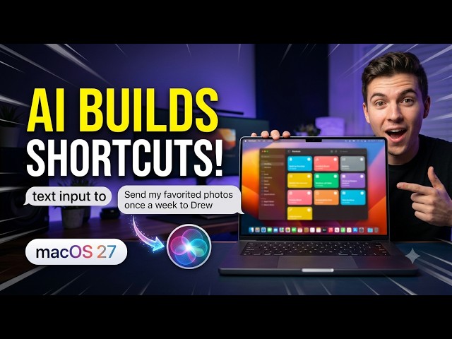 How to Use the NEW "Describe a Shortcut" automation Feature in macOS 27 Golden Gate (Siri AI)